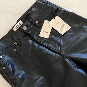 NWT Agolde Recycled Leather Fitted 90’s